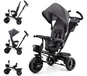 Triciclo Bebé, Plegable, Trike, Bicicleta para Niños, Triciclo Evolutivo, Triciclo Sin Pedales, Bicicleta Bebe, Con Accesorios Práctico, Dos Cestas, 9 Meses a 25 kg, Gris