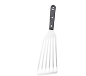 Kitchen Cookware Stainless Steel Fish Spatula with ABS/Wooden Handle Slotted Steak Tuner Hollow Frying Shovel Egg