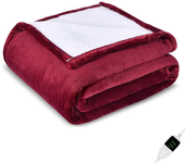 Manta eléctrica de franela con enchufe europeo, manta de calentamiento rápido, protección contra sobrecalentamiento, lavable, calentamiento de cuerpo completo, para el hogar y la Oficina