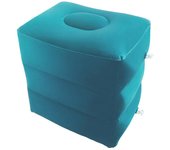Inflatable Foot Rest 3 Layers Foot Stool Foot Rest Pillow for Travelling Light Blue