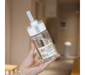 SSITO Botella de Agua portátil con Escala de tiempo, Taza de Agua Deportiva transparente, Taza Práctica de plástica, PC