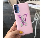 For OPPO Reno 4 6 4G Case Letters A To Z Matte Matte TPU Soft Phone Case For Oppo Reno 6 reno4 CPH2113 Silicone Cover CPH2235