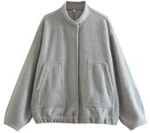 Solid Coat Button Up Long Sleeve Pocket Bomber Jacket