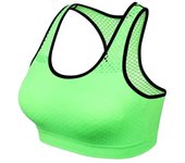 Mesh Sports Bra Hollow Out Sport Top Seamless Fiess Yoga Bras Women Gym Padded Running Vest Shockproof Push Up Crop