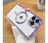 Funda con revestimiento magnético para iPhone 15 16 14 Plus 13 12 11 Pro Max E Protector de lente de cámara de cristal para cubierta de cargador inalámbrico Magsafe