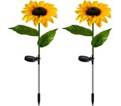 Sunflower Solar Light Waterproof Outdoor Solar Garden Sun Flower Lamp for Pathway Patio Porch Lawn Backyard Garden Decoration