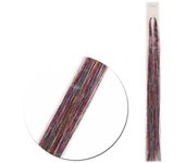 Party Headdress Long Straight Sparkly Ponytail Rainbow Silk Hair Extensions Braiding Headdress Sparkle Shiny Hair Tinsel