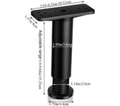 Black 1Pcs Heightening for Chair Table Adjustable Furniture Leg Floor Protector Bed Beam Support Sofa Leg Bearing Bracket