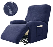 Funda de sofá reclinable, silla perezosa, funda de cojín de Color sólido, funda de sofá de 1/2/3/4 asientos, sofá con textura de hoja impermeable
