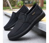 Zapatos casuales de los hombres, el verano de malla nuevos zapatos de los hombres de tela, transpirable estribo sandalias casuales de gran tamaño