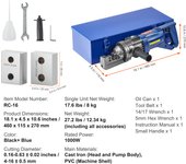 SucceBuy Electric Hydraulic Rebar Cutter, Portable, High Power Steel, Building Scene, with Tool Case & Oil Can