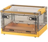 1pc plegable caja de almacenamiento abierto caja de almacenamiento transparente hogar armario organizador de ropa de gran capacidad de plástico transparente