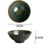 Vajilla japonesa de cerámica Tazón de ramen Tazón de sopa de fideos grande creativo para el hogar Tazón de esmalte