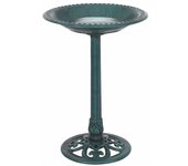 Garden Sculpture, Attract More Birds Stand Bird Feeder Bird Bath with Tray, Antique Design (Dark Green)