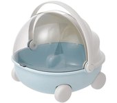 Cama de bebé con tapa a prueba de polvodecoración de escritorioaccesorios de muñecascontenedor de almacenamientoLinda forma de cuna de bebé para Labubu
