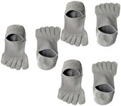 3Pairs Fashion Thin Men's Five Toe Socks Absorb Sweat Mesh Toe Socks Anti Slip Solid Color Five Finger Socks Men