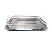 Air Fryer Basket for Oven,Stainless Steel Crisper Tray and Pan, Deluxe Air Fry in Your Oven, 2-Piece Set, for the Grill