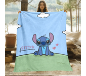 Stitch Cute Cartoon HD Art Print Blanket.Oversized Sofa Soft Blanket Warm Flannel Blankets,bed,picnic,Gift,Living Home Decor
