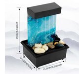 Tabletop Fountain Circulating LED Ring Lights r Water Ornaments Meditation Fortune Craft for Home Office