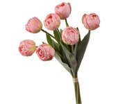 7 Heads Artificial Tulip Branches Realistic Handmade Silk Tulip Flower Real Touch Fake Flowers Wedding Party Decor