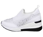 women casual slip on wedge heels shoes