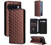 Carcasa De Teléfono Con Solapa Magnética Para Soporte De Enchufe De Tarjeta Sólida De Lujo De Google Pixel 6a 9 Pro