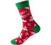 Divertidos Calcetines de Navidad Diseño de Árbol de Navidad y Copo de Nieve para Mujeres