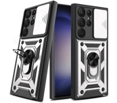 Armadura giratoria con soporte de anillo lente de cámara funda antiarañazos para Samsung Galaxy S24 S23 S22 Ultra S21 S20 Plus FE A54 A34 5G