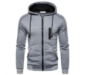 Sudadera con capucha para hombre, chaqueta de manga larga con cremallera, ropa deportiva de calle, novedad de 2025