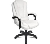 Silla de Oficina Director cómodo con Ruedas ergonómico reclinable Piel sintética Acolchado y Giratorio. para Escritorio Oficina Grande Elegante. Ejecutiva. Estudio o Videojuego.