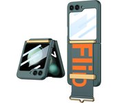 Wristband Bracket For Samsung Galaxy Z Flip 5 Case Leather Hinge Protection Small Film Screen Cover