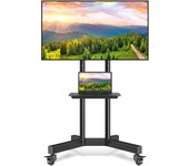 Ruedas Soporte Pie para TV de 32 a 80 Pulgadas, Movil de Suelo con Bandeja para Television hasta 50 kg MAX VESA 600x400mm