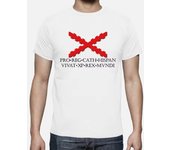 Burgundy Cross Hispanic Monarchy T-Shirt 100% Cotton O-Neck Short Sleeve Summer Casual Mens T-shirt Streetwear