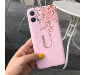 For Vivo Y75 5G Y55 5G Y72 5G Y52 5G Pink Flowers Lovely Letters Coque Soft Silicone Cover Fundas For Vivo Y72 Y52 Y75 Y55 Case