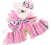 Baby Girl 1st Birthday Outfit Farm Cow Romper Tutu Skirt Headband