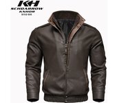 Abrigo de piel sintética para hombre, chaquetas de cuero, vintage, locomotoras, mono Delgado, Nuevo, primavera, otoño