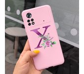 For Xiaomi Poco X4 Pro 5G Case Soft Letters Alphabet Painted Phone Cover For Xiaomi Poco M4 Pro 4G Funda PocoX4 M4 Pro 2022 Capa
