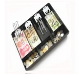 for Cash register box Store Money Counter Case 3/4/5compartments Cashier Box Coin Drawer box Cash Drawer Tray Cash Register Box