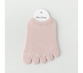 Invisible Women Cotton Solid Color Half Palm Socks Foot Care Mesh Half Insoles Toe Separator Socks Five Finger Socks