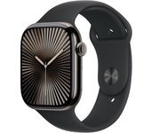 Apple Watch Series 10 GPS + Cellular 46mm Boîtier en Titane Ardoise avec Bracelet Sport Noir S M
