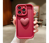 Cute 3D Love Heart Silicone Phone Case For iPhone 11 12 13 14 15 Pro Max XS XR  Shockproof Candy Cover