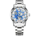 Reloj mecánico de moda para hombres reloj mecánico manual fondo transparente reloj hollow