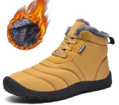 Zapatillas de esquí impermeables para hombre y mujer de color sólido cálidas para invierno con forro de piel
