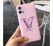 For Vivo Y75 5G Y55 5G Y72 5G Y52 5G Pink Flowers Lovely Letters Coque Soft Silicone Cover Fundas For Vivo Y72 Y52 Y75 Y55 Case