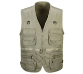Otoño primavera hombres chaleco Color sólido sin mangas cuello en V chaleco cárdigan Multi bolsillos cremallera primavera chaleco ropa de hombre