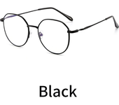 Gafas de protección contra luz azul redondas de Metal para mujer y hombre, monturas de gafas cuadradas clásicas, gafas transparentes para ordenador, gafas femeninas