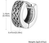 Vikings punk men's and boys' earrings, sainless seel HIES earrings wih vinage Celic knos, grea hip-hop sree jewelry