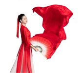 Solid Color Dance Fans Faux Silk Dance Fans Belly Dance Indian Dance Party Festival Performance Props