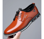 Zapatos informales para hombre, zapatos de negocios a la moda, mocasines cómodos sin cordones para hombre, zapatos de trabajo de cuero con plataforma, talla grande 50