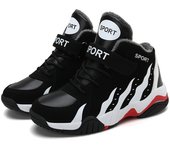 Brand Kids Sneakers Sport Shoes Outdoor Waterproof Pu Leather Running Shoes Boys Basket Sneakers Fur Autumn Winter Warm Footwear